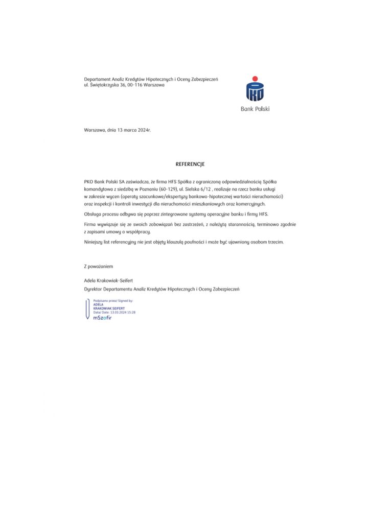 Referencja – Santander Bank Polska